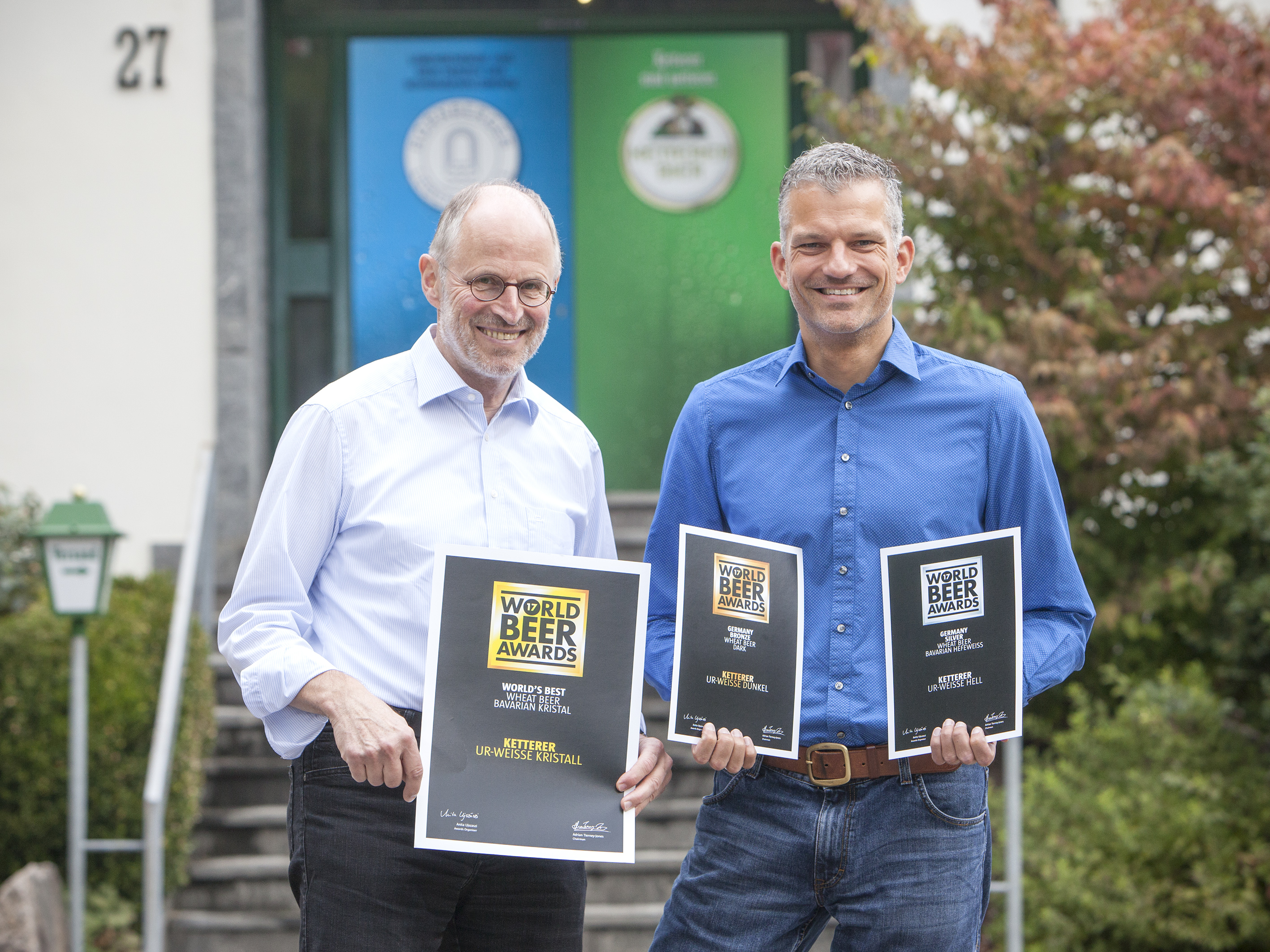 Michael und Philipp Ketterer mit drei World-Beer-Awards