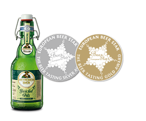 European Beer Star Silber-Medaille und Gold-Medaille Ketterer Zwickel-Pils